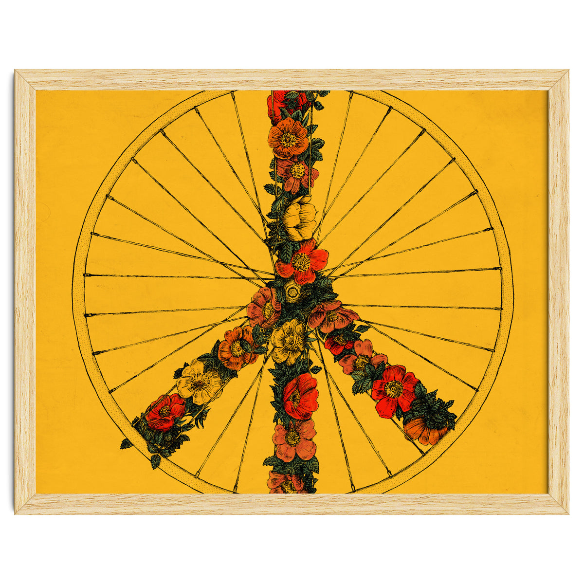 Peace And Bike Yellow
