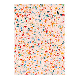 Blush Terrazzo | Pink Eclectic Speckles | Abstract Confetti Painting | Chic Bohemian Illustration (Print Only) thumbnail