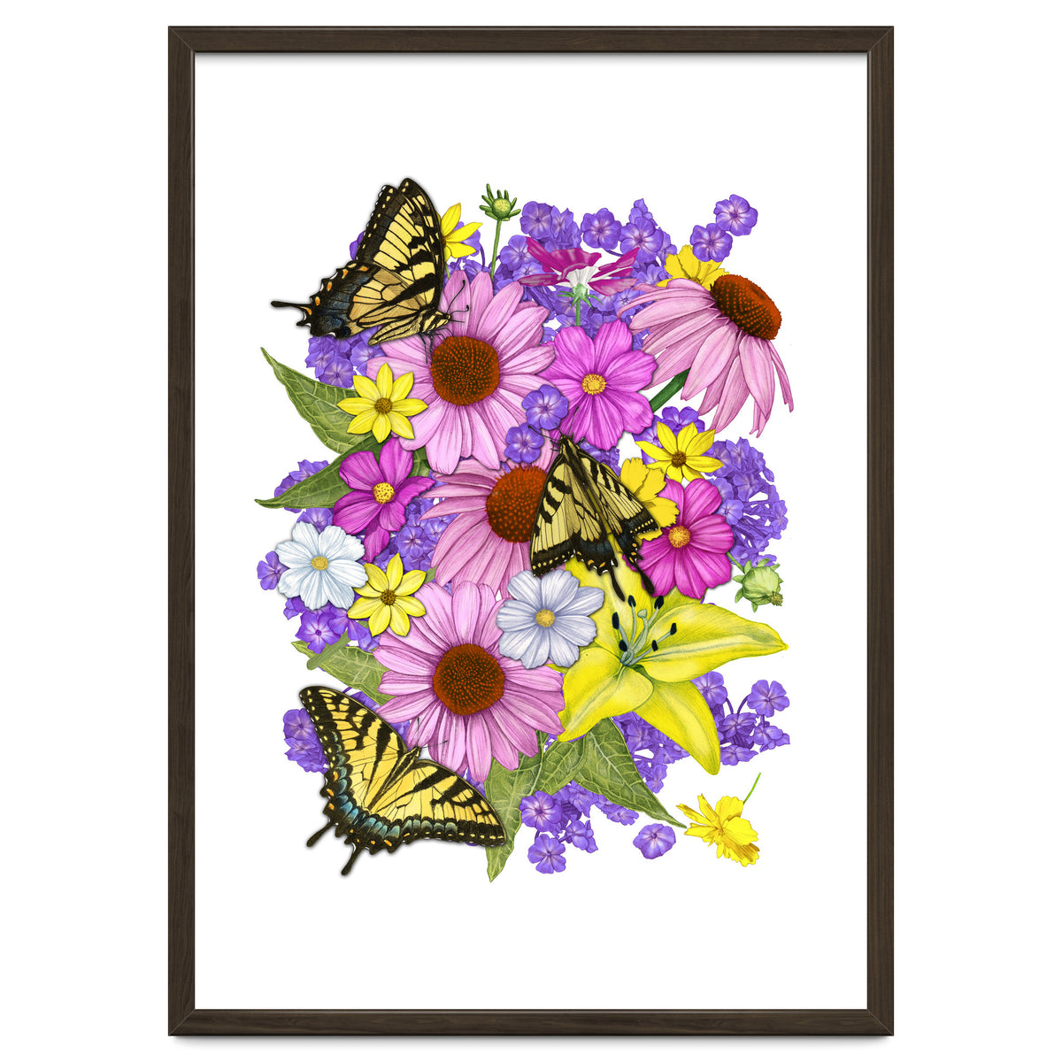 Corn Flowers and Swallowtails