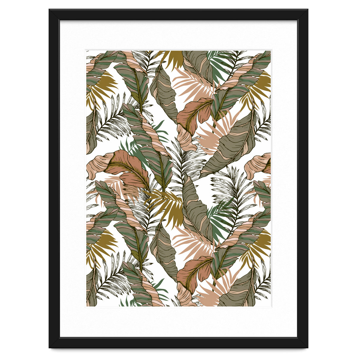 Drawing of wild tropical jungle I