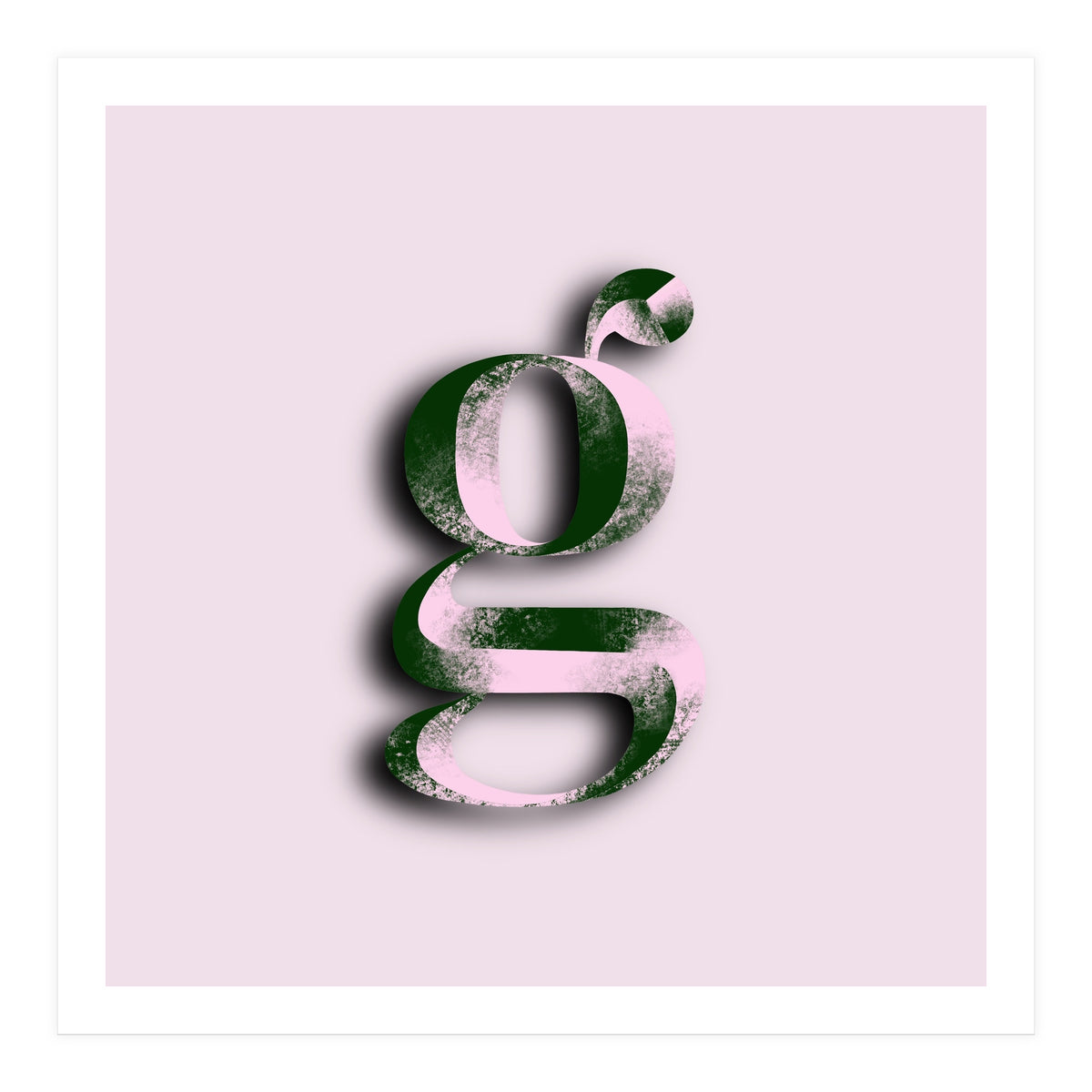 Pink & Green G (Print Only)