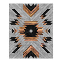 Urban Tribal Pattern No.6 - Aztec - Concrete and Wood (Print Only)