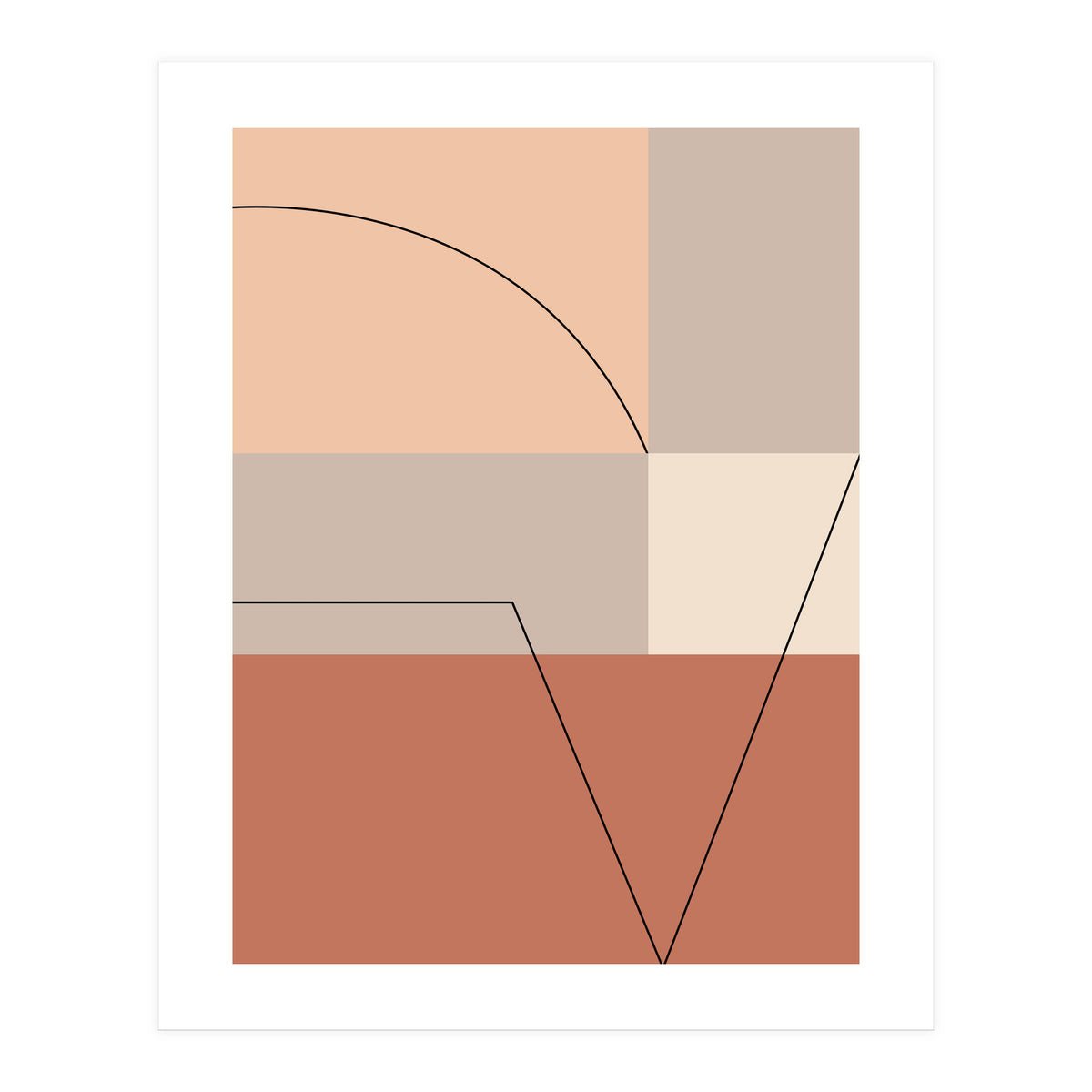 Neutral Geometric B (Print Only)
