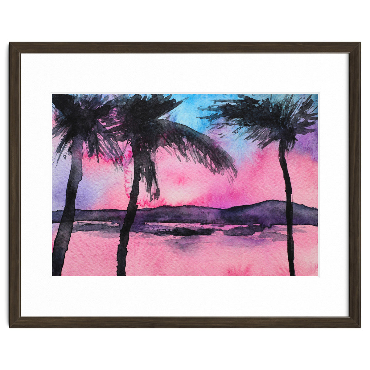 Tropical sunset || watercolor