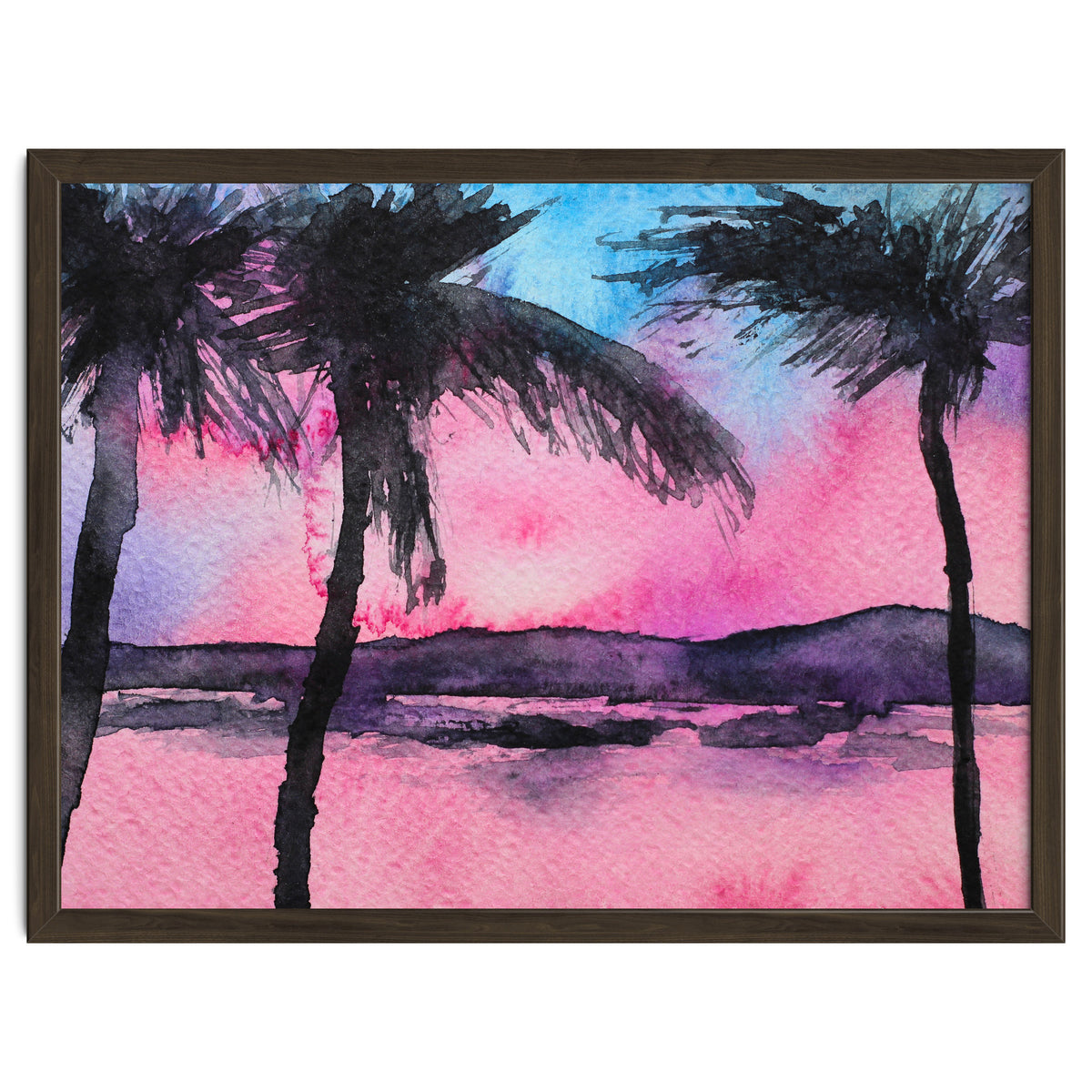Tropical sunset || watercolor