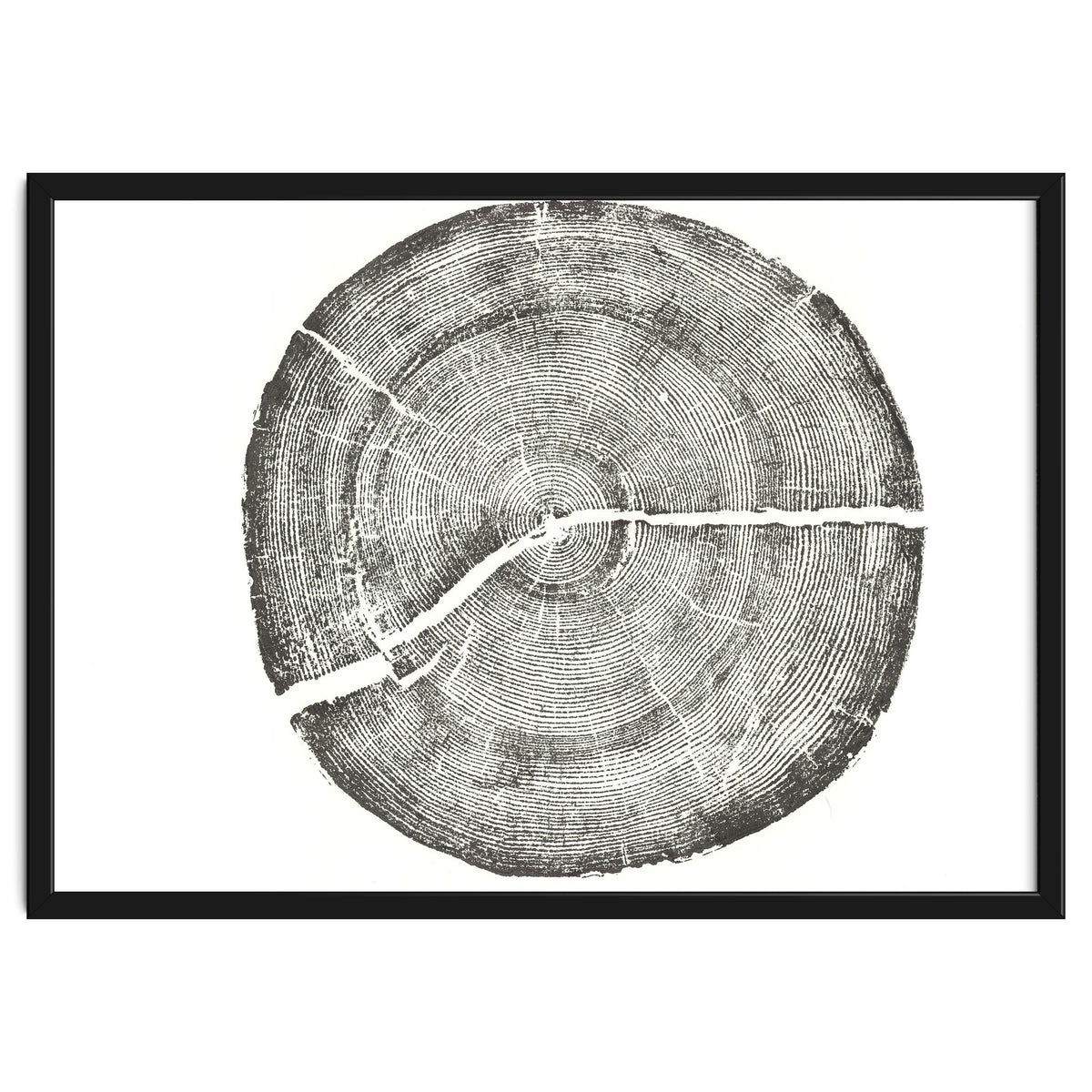 Rock Canyon, Tree Ring Print, Woodblock