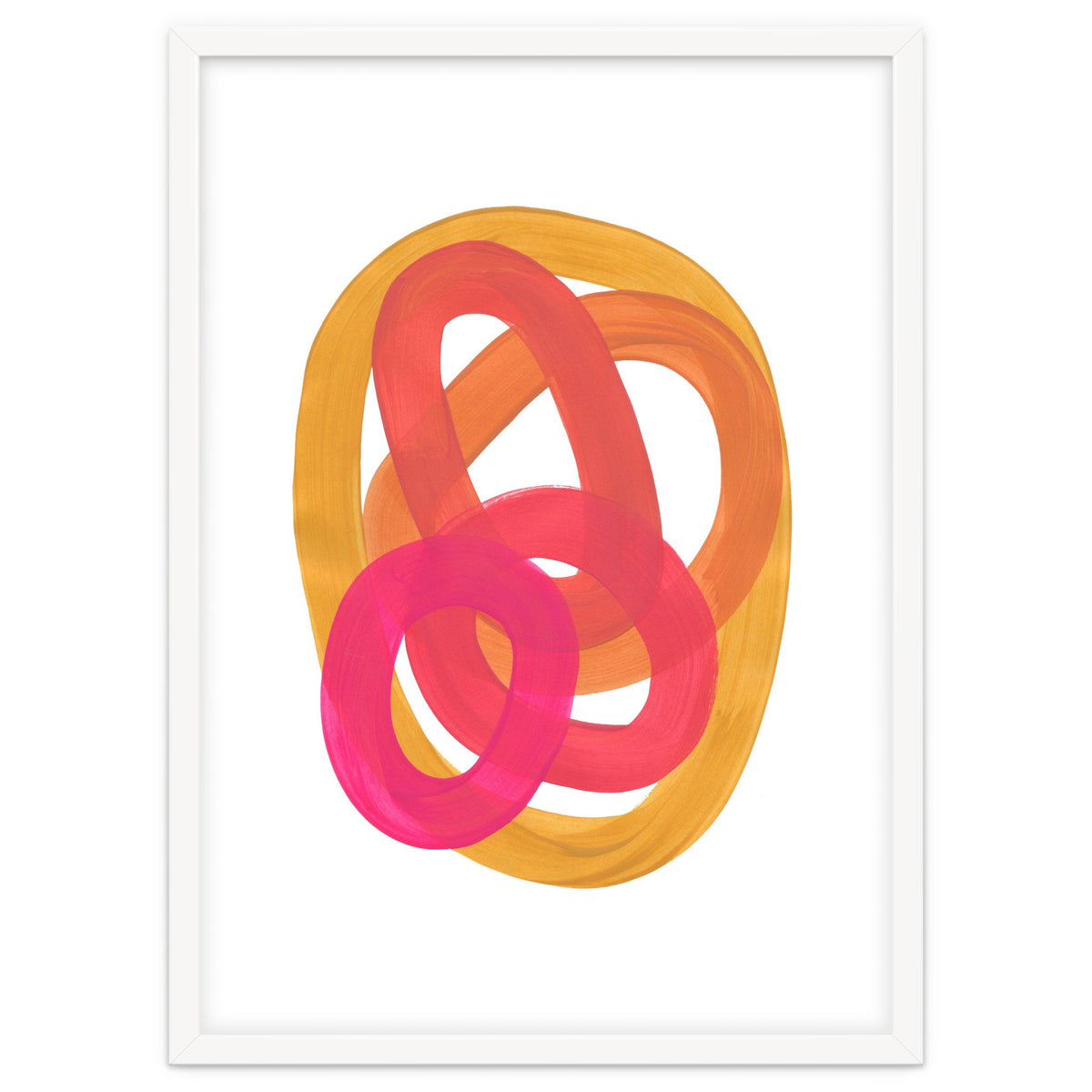 Warm Candy Colors Magenta Yellow Nesting Circles Ombre