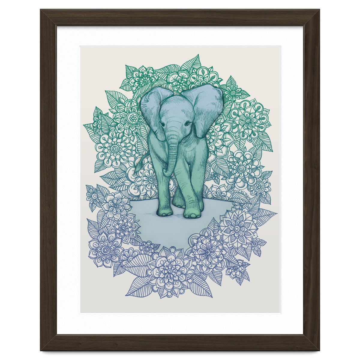 Emerald Elephant in the Lilac Evening