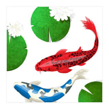 Watercolor Koi Fish And Lotus (Print Only) thumbnail