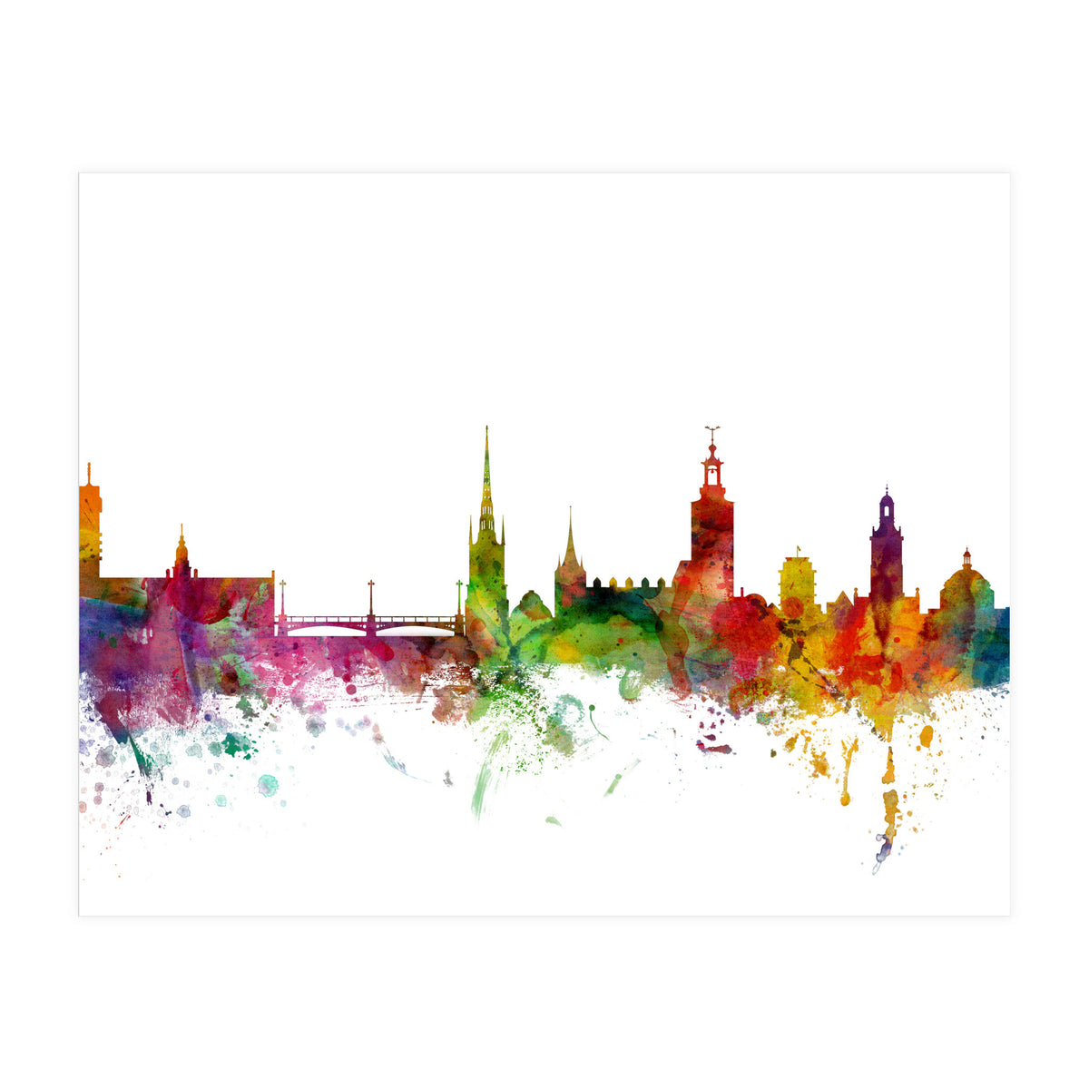 Stockholm Sweden Skyline (Print Only)