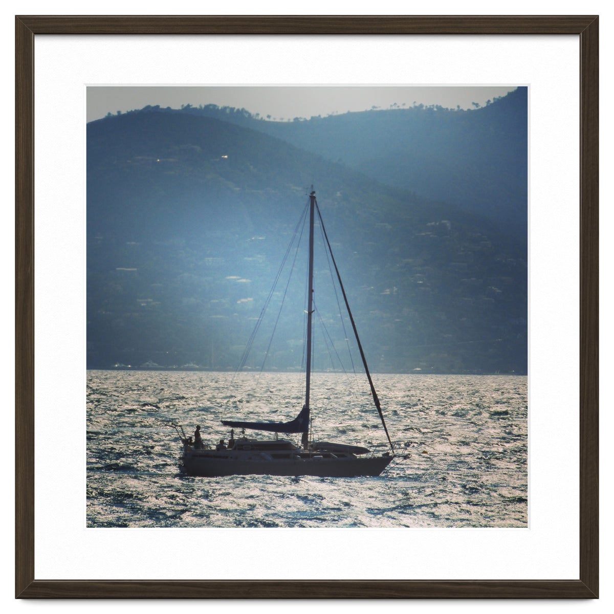 Sailing boat at sunset