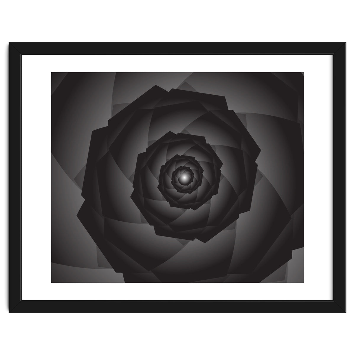 Mono Chrome Tech Spiral Pattern