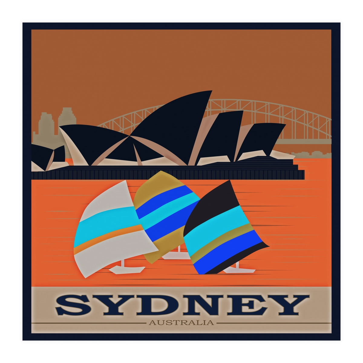 Sydney Australia Travel Poster  (Print Only)