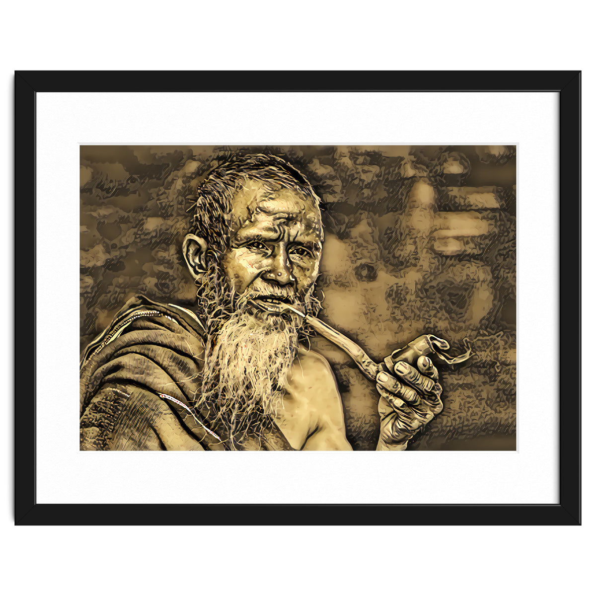 Old Man with Pipe