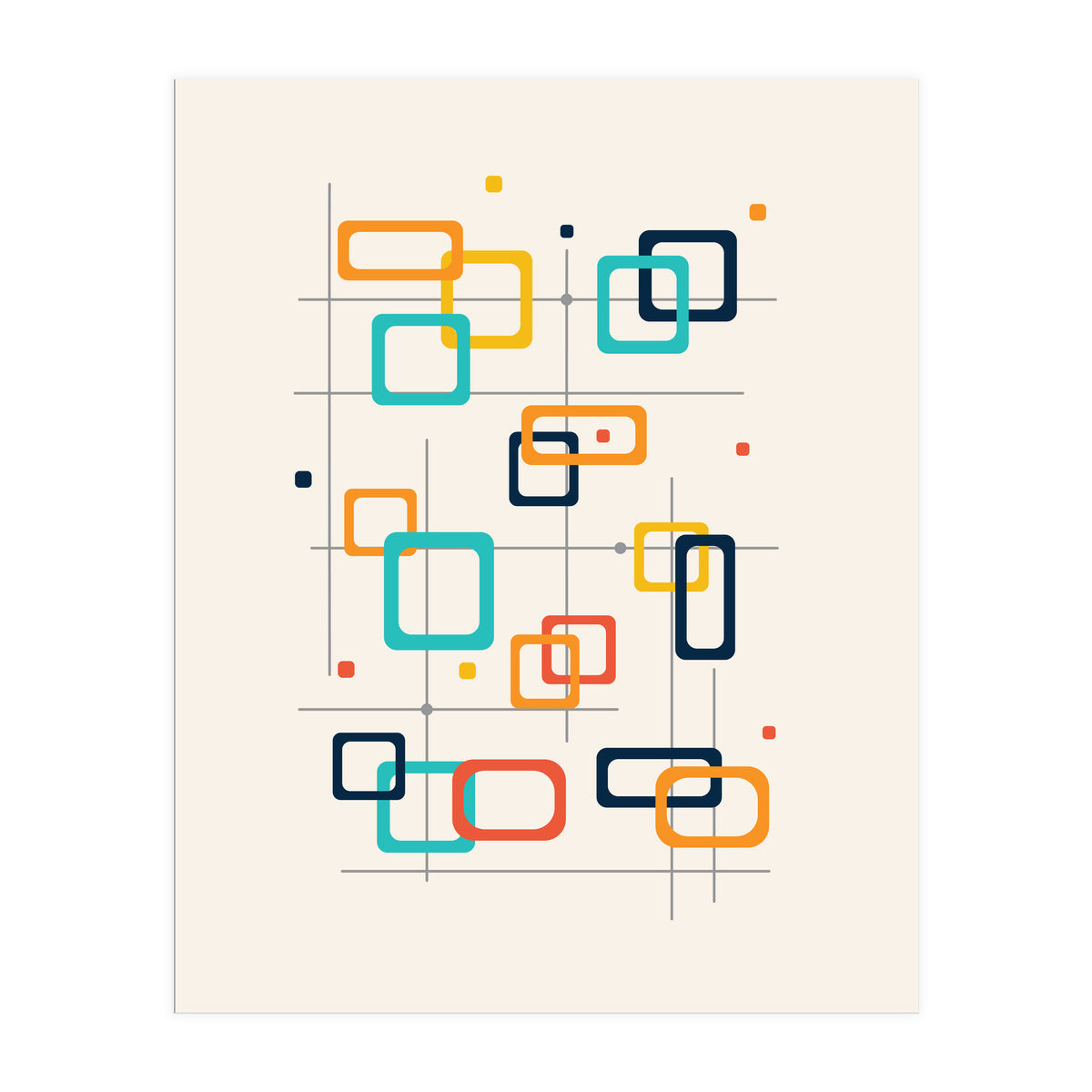 Mid Century Modern Geometry 016  (Print Only)