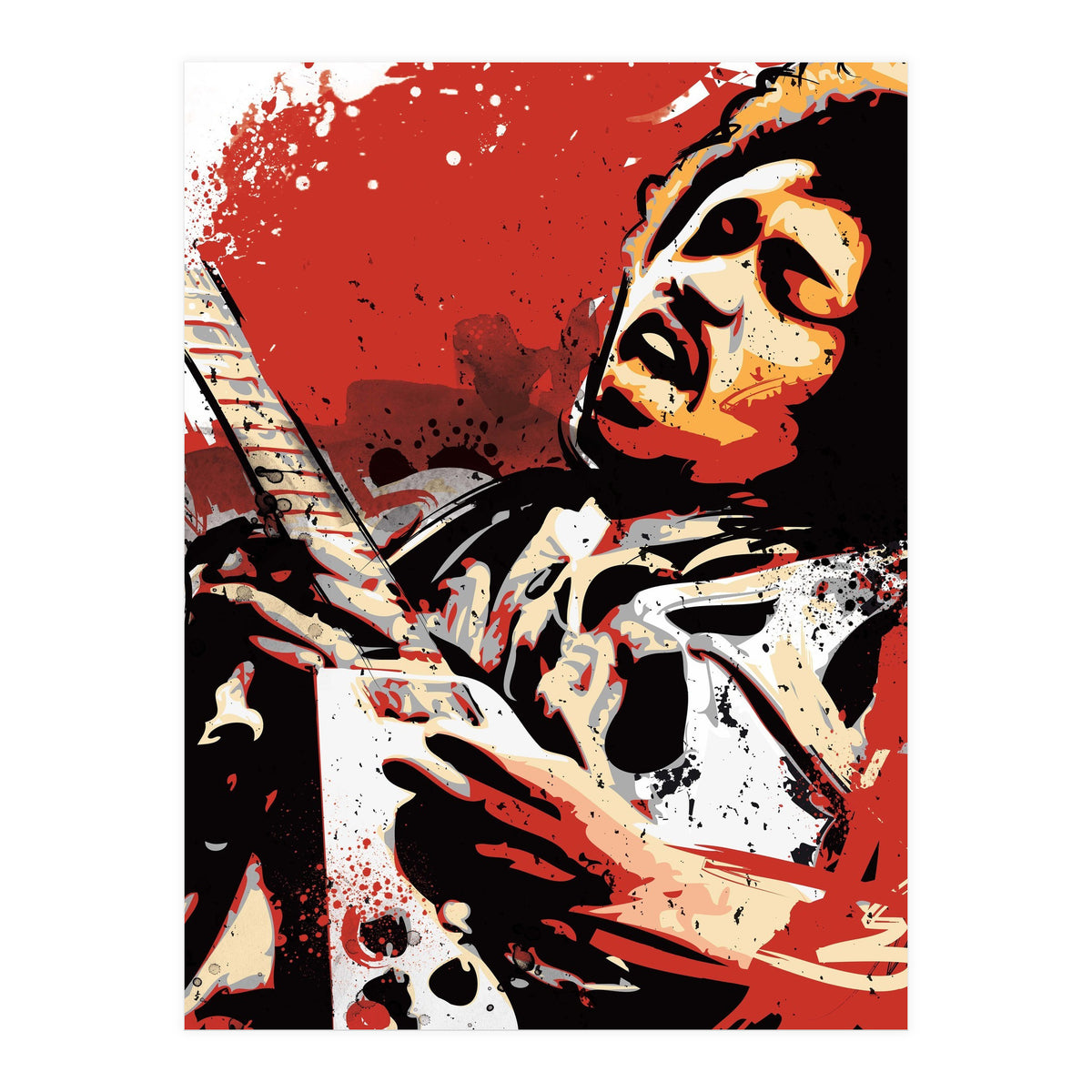 Jimi Hendrix pop art poster (Print Only)