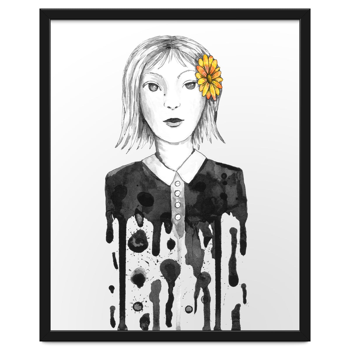 Flower dripping girl