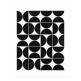 Mid-Century Modern Pattern No.3 - Black and White Concrete (Print Only) thumbnail