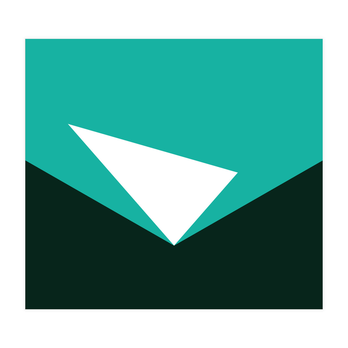 Geometric Shapes No. 57 - turquoise & black (Print Only)