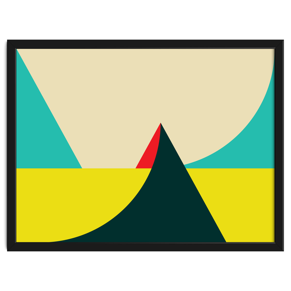 Geometric shapes No. 7 - yellow, turquoise, green & red