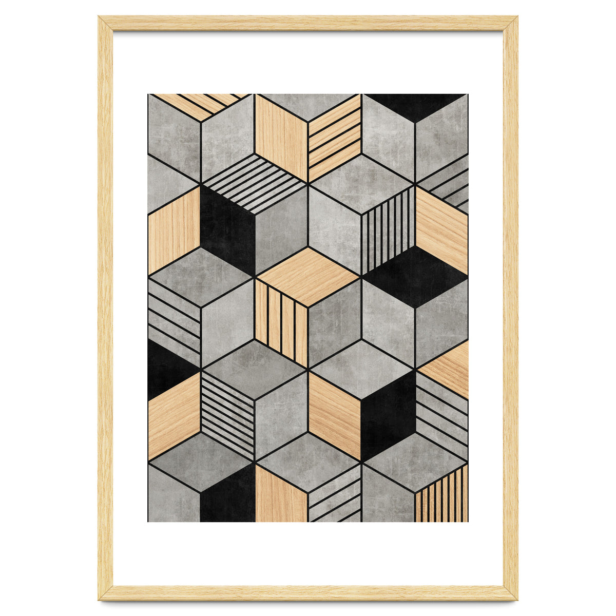 Concrete and Wood Cubes 2