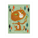 Cat A Tonic Orange Tabby (Print Only) thumbnail