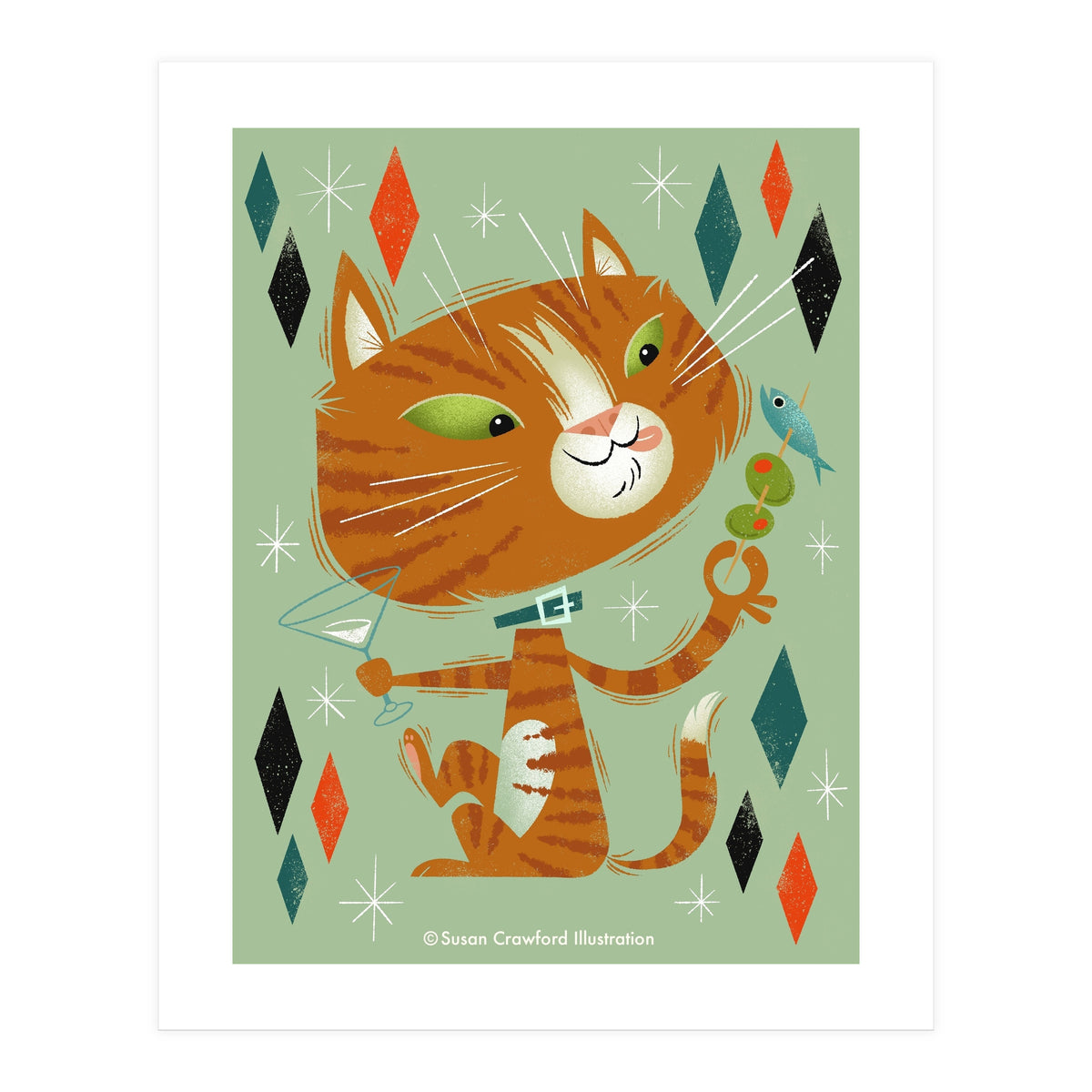 Cat A Tonic Orange Tabby (Print Only)