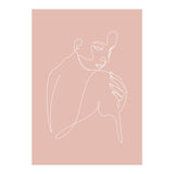 Sleep woman line pink (Print Only) thumbnail