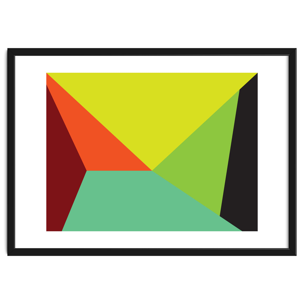Geometric Shapes No. 31 -  yellow, orange & green
