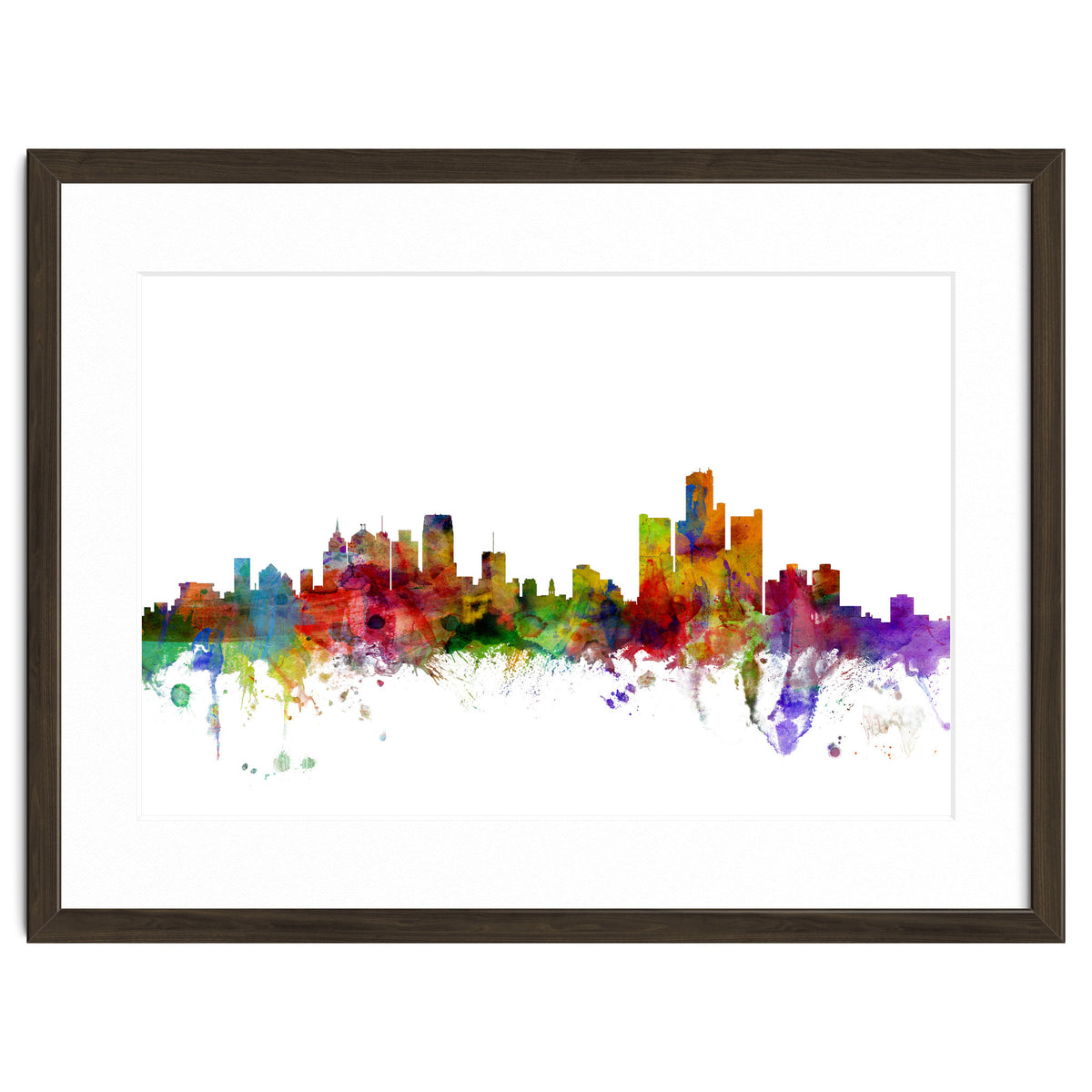 Detroit Michigan Skyline