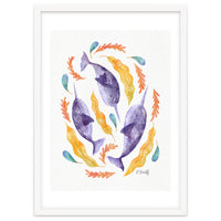 Swirling Narwhals | Purple