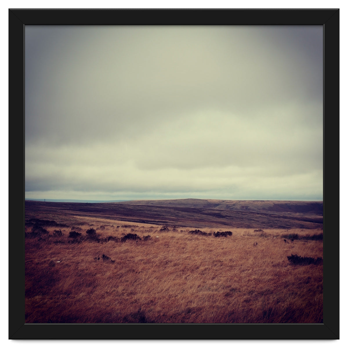 Bleak winter landscape of Saddleworth Moor