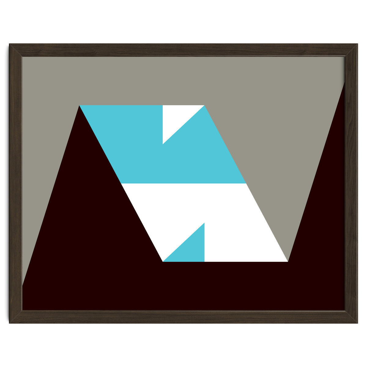 Geometric Shapes No. 48 - grey & blue