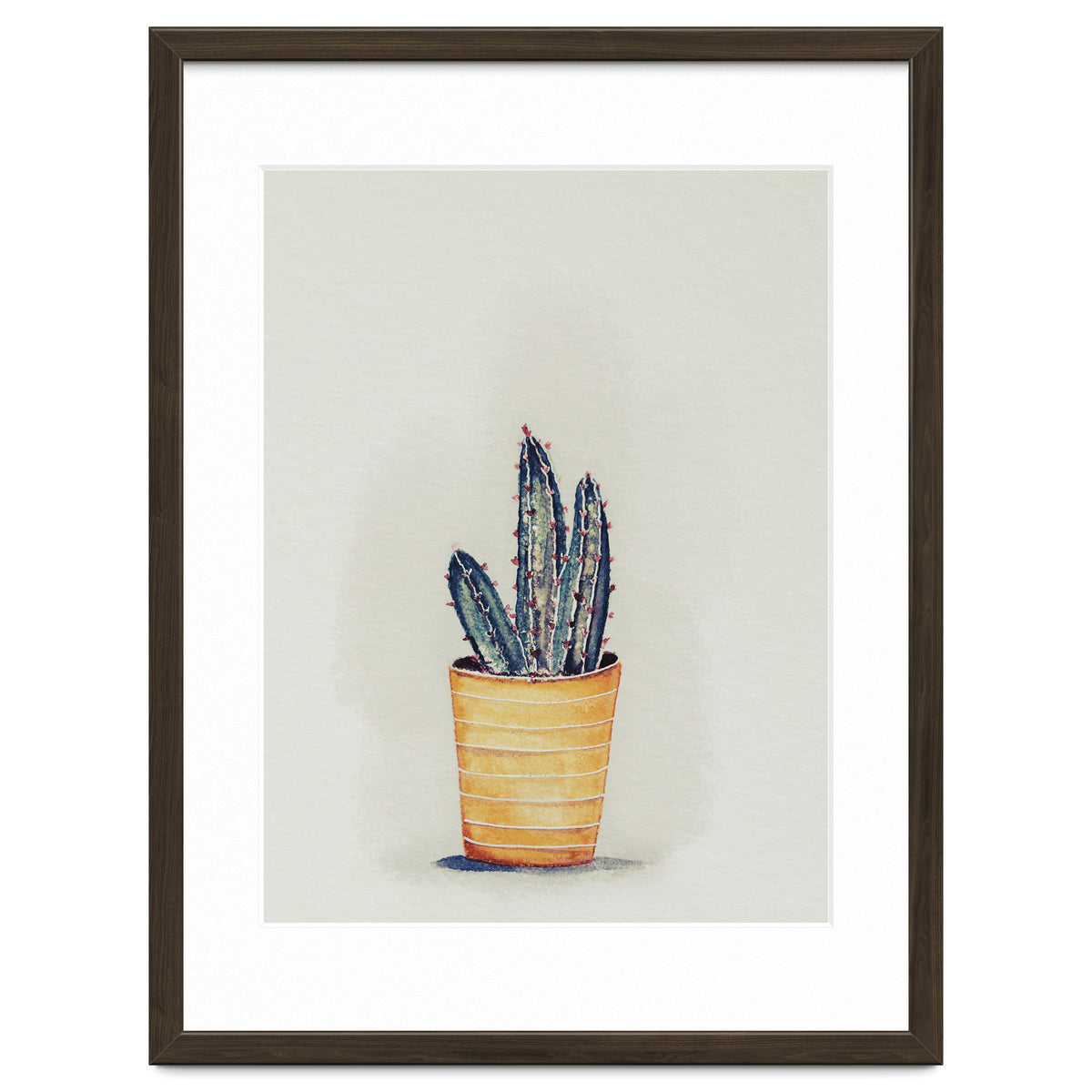 Cactus in yellow pot