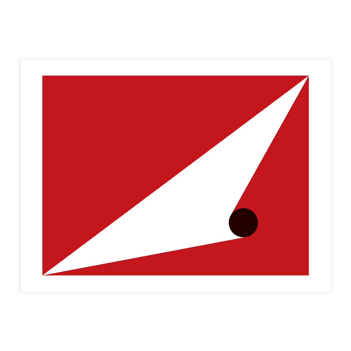 Geometric Shapes No. 71 - red, white & black (Print Only)