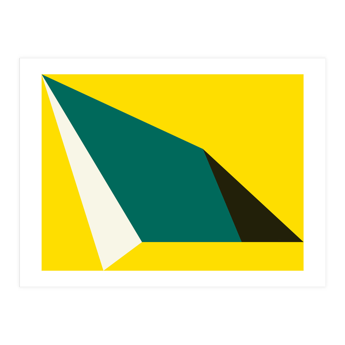 Geometric Shapes No. 74 - yellow, green & black (Print Only)