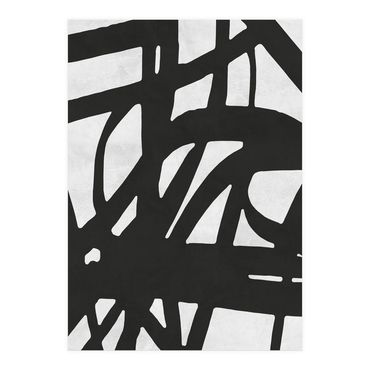 Expressionist black and white V (Print Only)