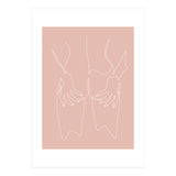 hot girl nude line pink (Print Only) thumbnail