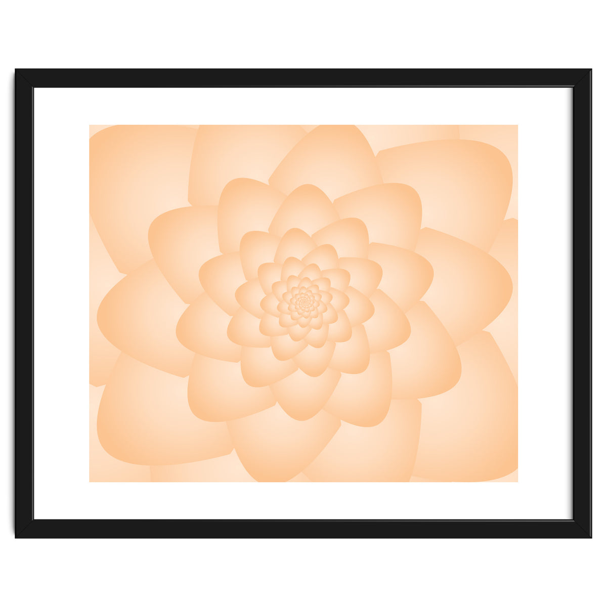 Pastel Colors Flower Pattern Set Orange