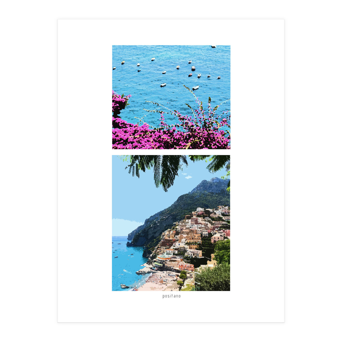 Positano flowers in Paints  (Print Only)