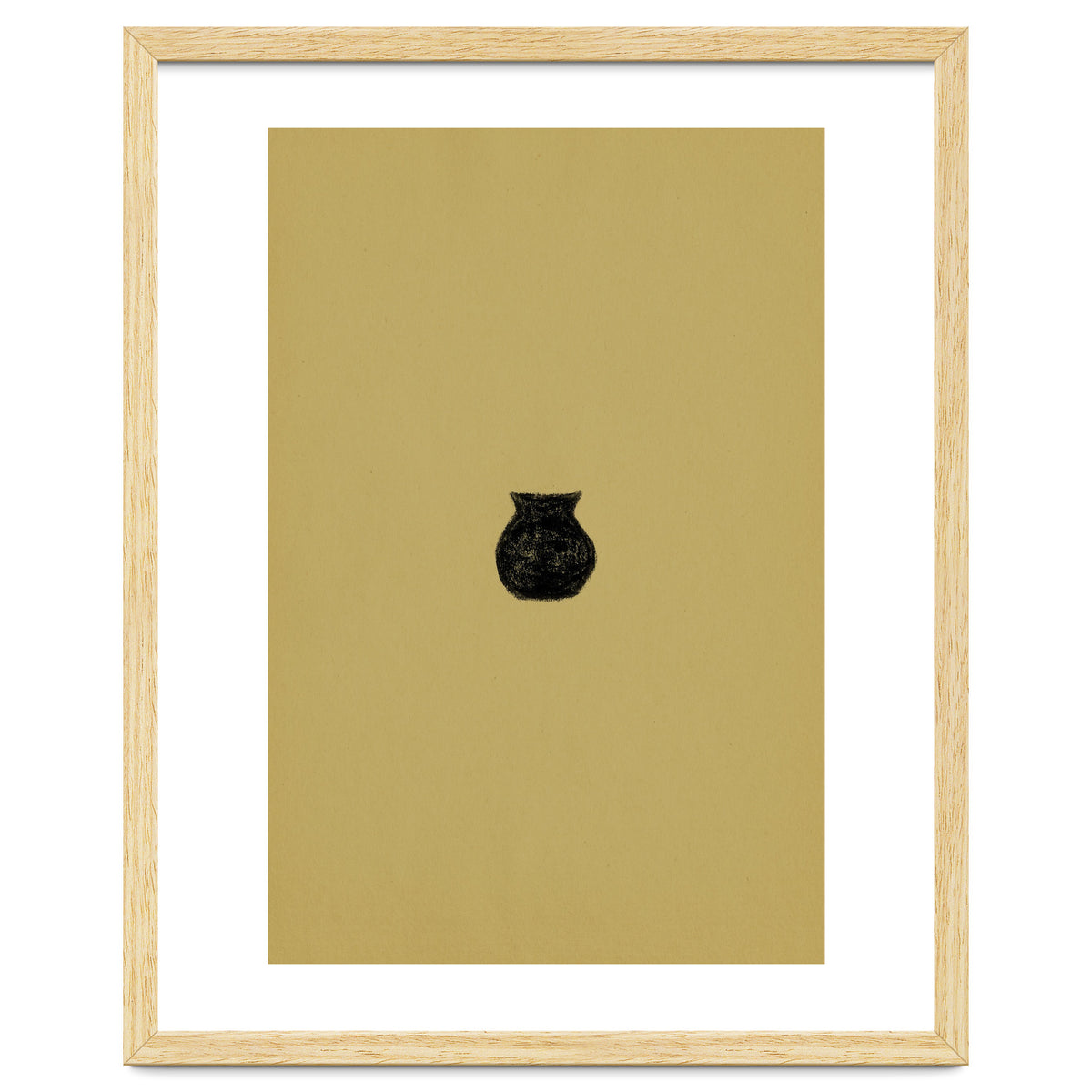 Olive green and black crock