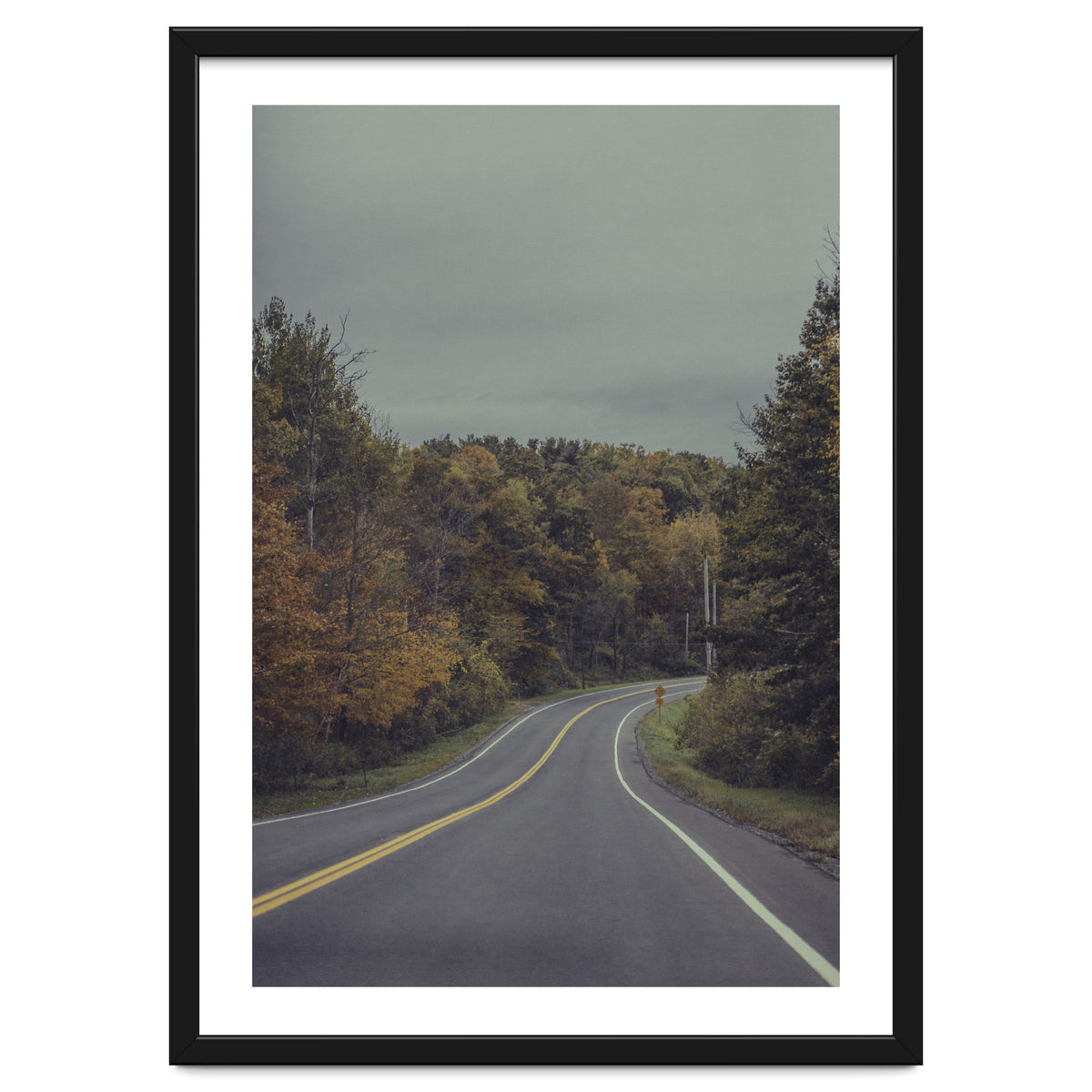 Fall Road in Upstate New York