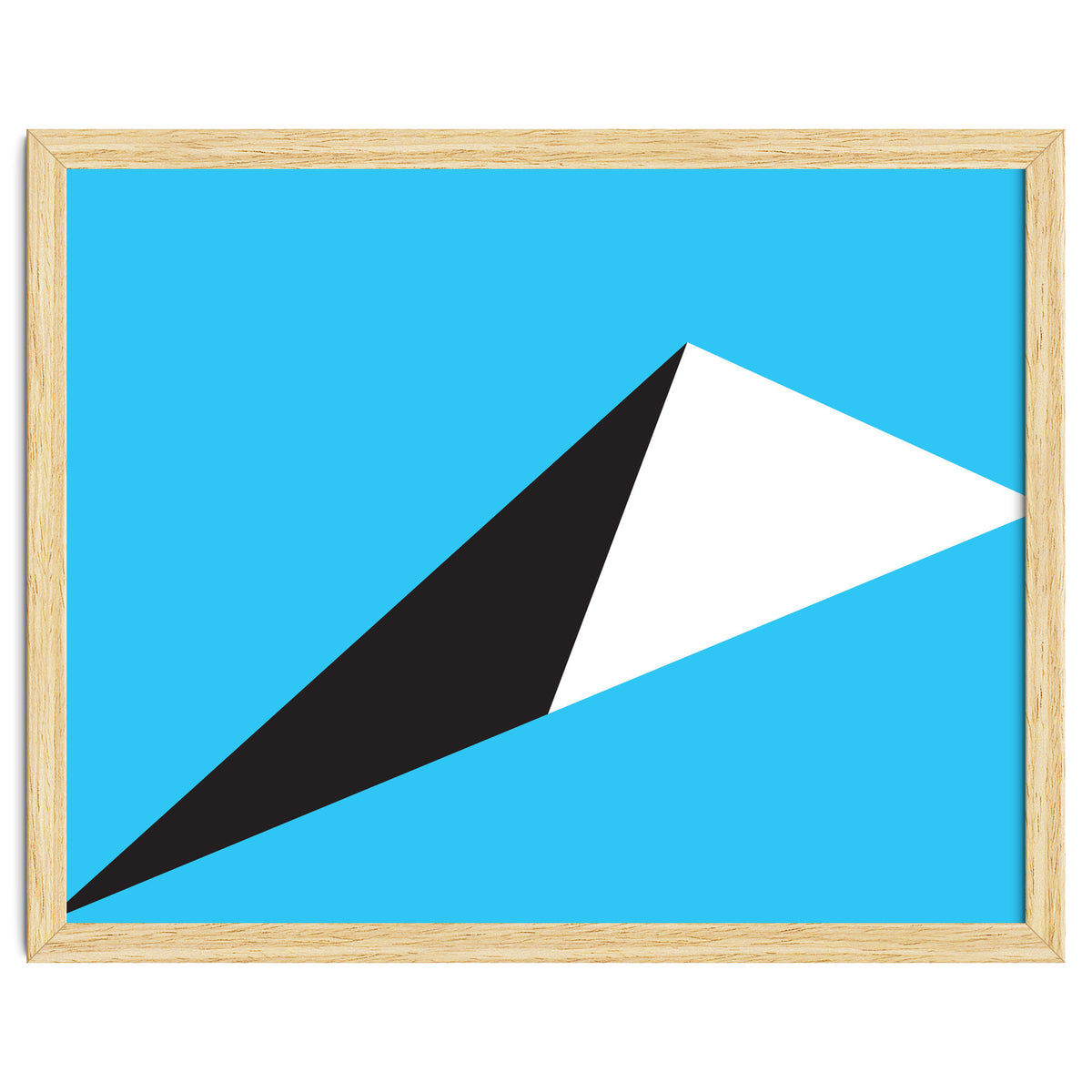 Geometric Shapes No. 70 - sky blue & black
