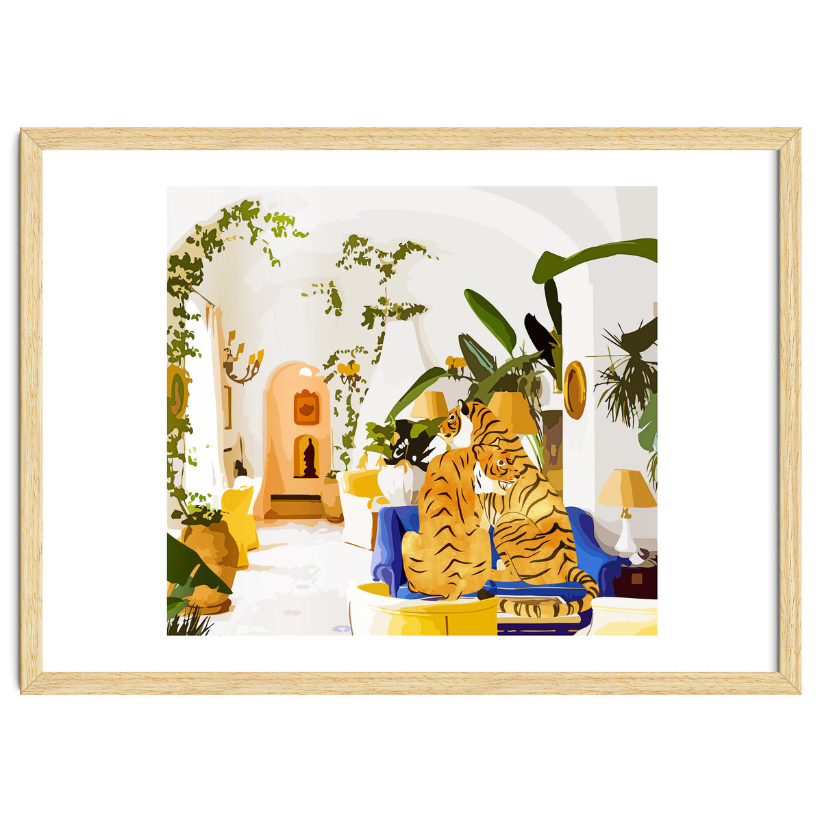 Tiger Reserve Villa | Bohemian Tropical Jungle Décor | Pastel Honeymoon Couple Love Wildlife