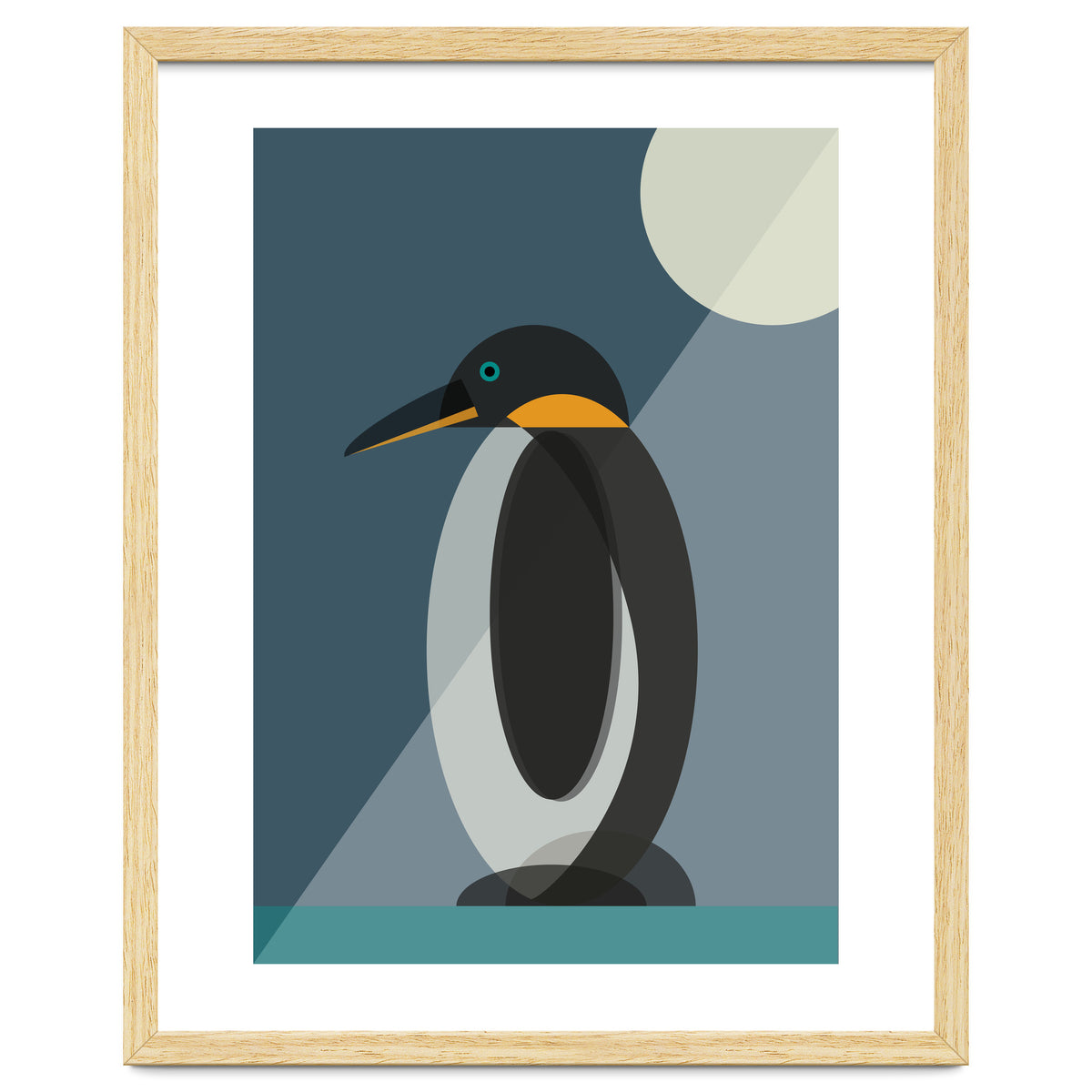 Mid Century Geometric Penguin