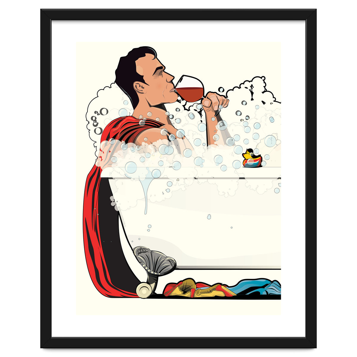 Superman in the Bath, funny Bathroom Humour