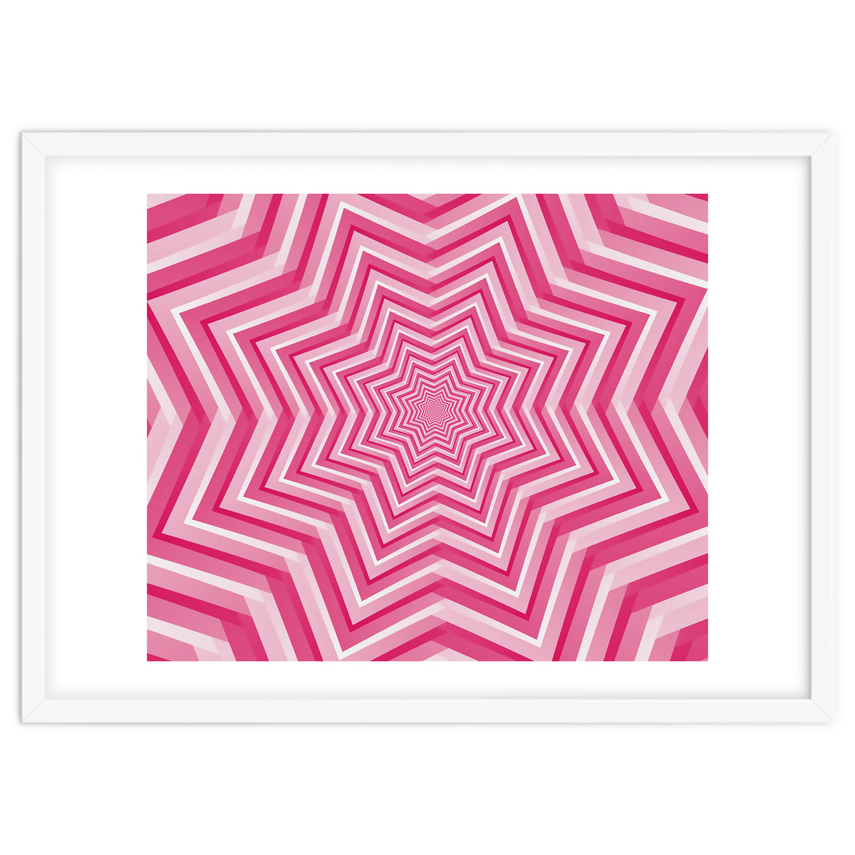 Abstract Pink Geometric Design Art