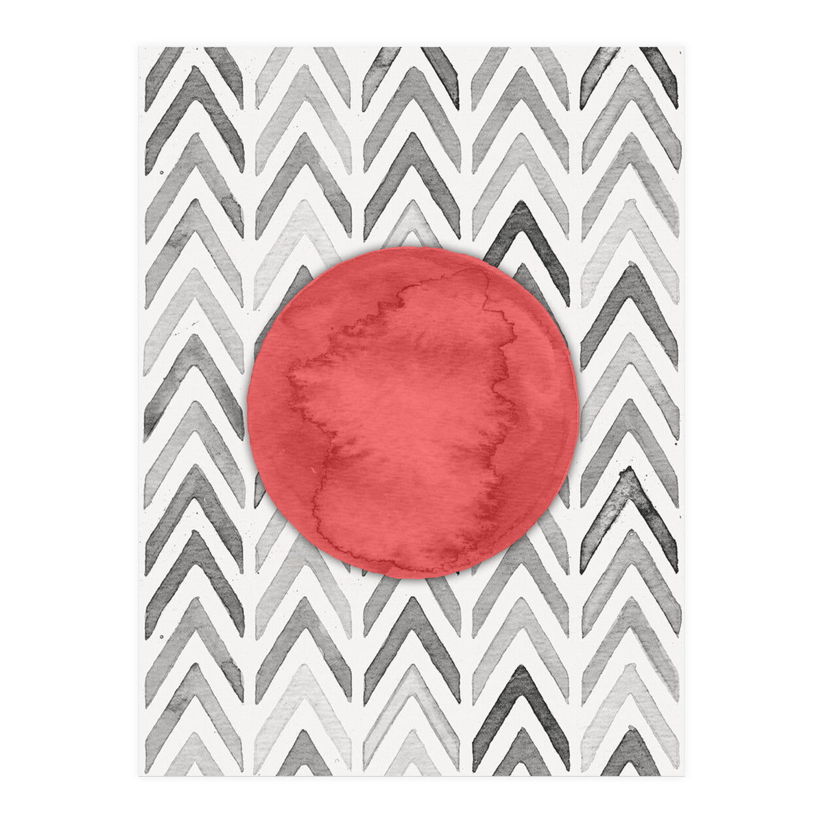 Red Bubble Chevron Pattern (Print Only)