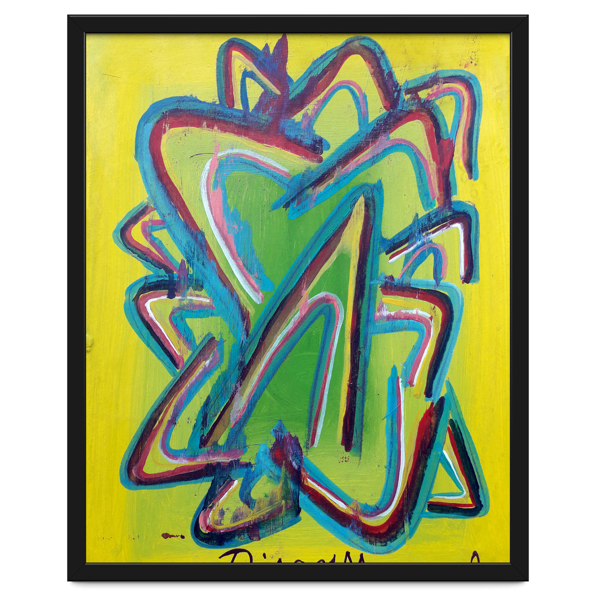 Forma Celeste Sobre Amarillo 2