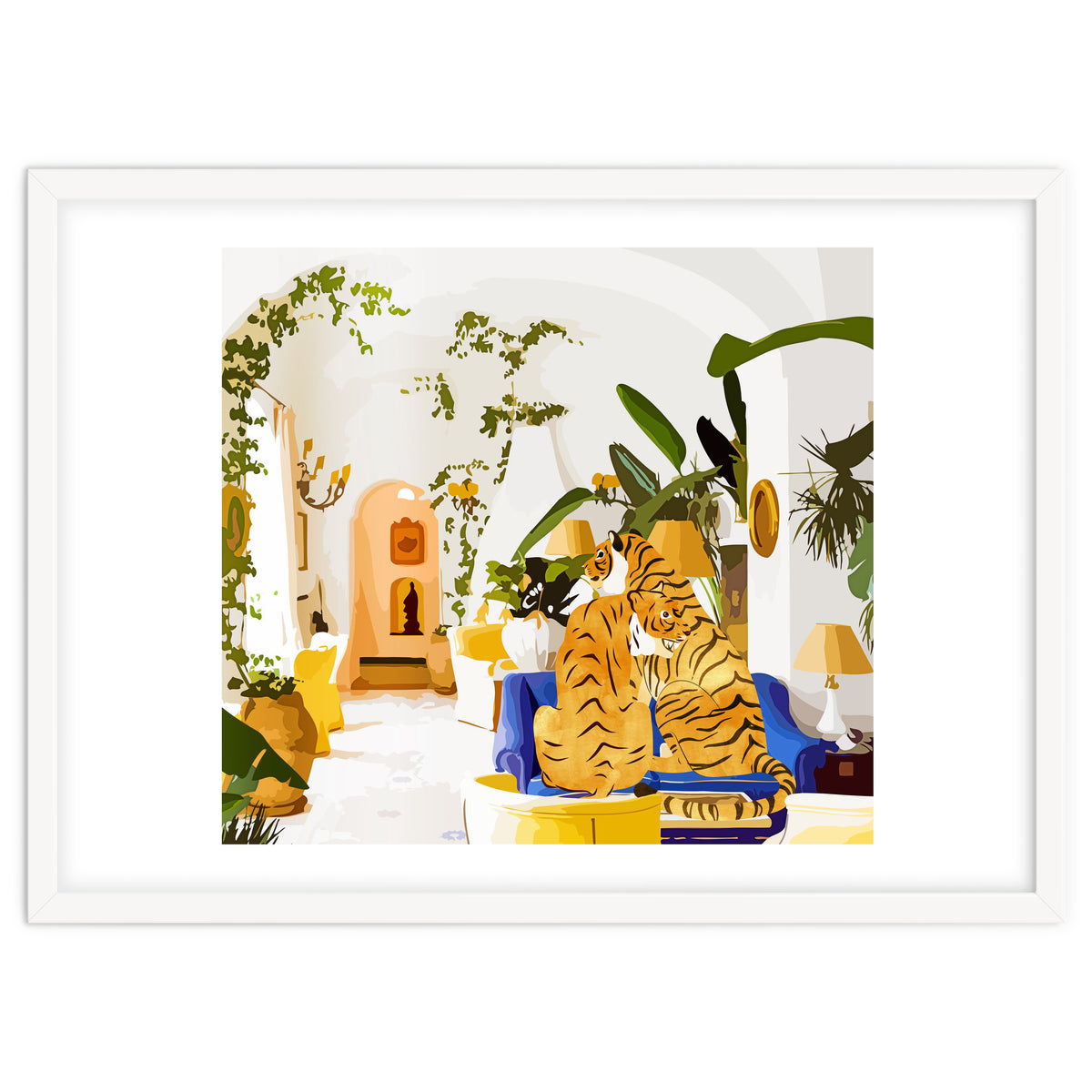 Tiger Reserve Villa | Bohemian Tropical Jungle Décor | Pastel Honeymoon Couple Love Wildlife